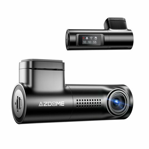 AZDOMEドライブレコーダー0.96モニター付き24時間駐車監視小型ドラレコフロント用としてもリア用としても利用可能スーパーキャパシタ搭載WDR搭載暗視機能Gセンサー常時録画+緊急録画LED信…