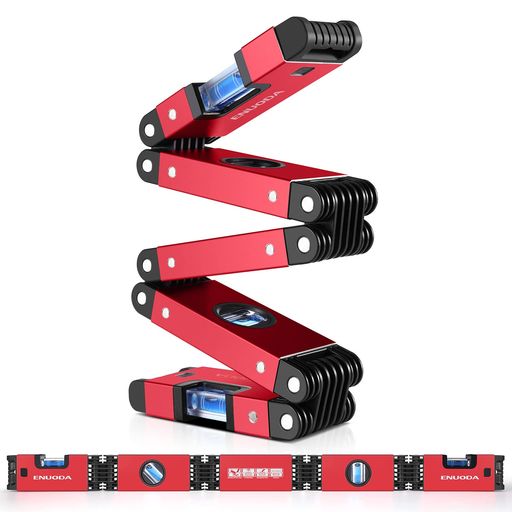 水平器折りたたみ式ツール710mmENUODA魚雷レベル磁気多機能水準器測定ツール職人配管工大工煉瓦工マル..