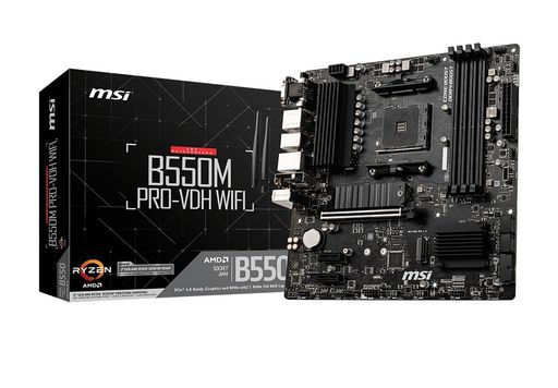 MSI B550M PRO-VDH WiFi ProSeries ?????? (AMD AM4 DDR4 PCIe 4.0 SATA 6Gb/s M.2 USB 3.2 Gen 1 Wi-Fi D-SUB/HDMI/DP Micro-ATX)