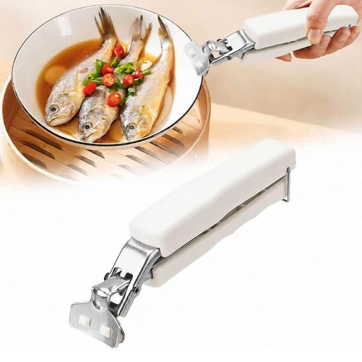 ホットプレートグリッパー お皿クリップ やけど防止プレートクリップ 滑り止め耐熱ハンドル 再利用可能 キッチン道具 移動用 熱い盤 ピザ盤 エアフライヤー 電子レンジ用 食物取出機能…