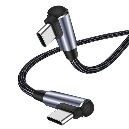 USB C ケーブル L字 1M Type-c L型 PD対応 60W急速充電 超高耐久ナイロン MacBook/surface/Galaxy/Xperia等USB-C機種対応【ビデオ出力非対応】