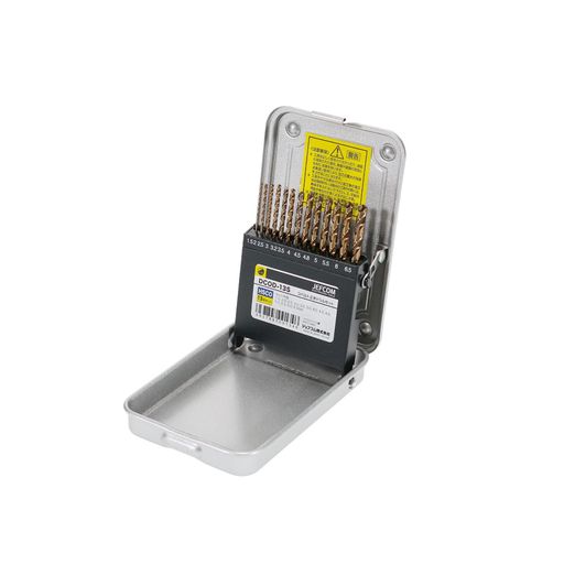 Rakuten - ジェフコム(Jefcom)コバルト正宗ドリルセットスチールケース付1.5~6.5mm(全13サイズ・各1本)丸軸回転用耐摩耗性・耐熱性でステンレス鋼・難削材に最適DCOD-13S