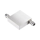 DMIOTECH 1個 40 X 40 X 12 MM アルミニウム ウォーターブロックコンピュータ冷却 ポリッシュラジエーター 2サイドスパウト付き PCクーラー用(2)