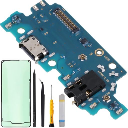 ZHUROUPUSM-A236BforSamsungギャラクシーA235GSM-A236B/DSN2022と互換性のあるのための充満港のドックのコネクターの取り替え、用具(EU版)とのUSBのタイプC
