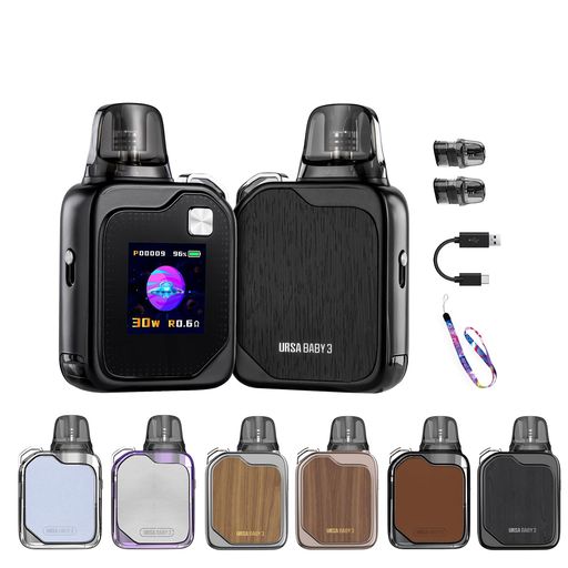 【MTL RDL向け】LostVapeUrsaBABY3PodKitvape電子タバコポッド型ウルサベイプスターターキット小型30W1200mAHコンパクト水蒸気タバコでんしたばこ充電式KIT1.3’’TFTスクリーン