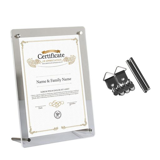 MHSKNHWアクリルフォトフレーム写真立てスタンド&壁掛け両用色紙対応透明クリアUVカットアクリルフレー..