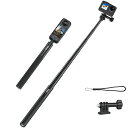 VRIGINSTA360用自撮り棒135CM見えない自撮り棒コンパクトアルミ製+シリコーン超長軽量伸縮自由軽くて握りやすいINSTA360X3、ONERS、GO2、ONEX2、ONER、ONEX、アクションカメラなどに対応(2)