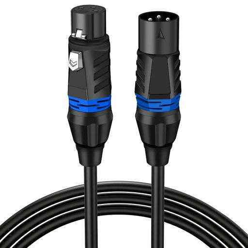 【XLRマイクケーブル】 XLRマイクケーブルは、両端がXLR3ピンケーブル(オス-メス)になっています。カラオケマイク、エレキギター、その他の主要楽器に適しています。ライブパフォーマンスやオーディオ伝送に最適で、プラグアンドプレイ設計により、スタジオやステージでのパフォーマンスに最大限の柔軟性と利便性をもたらします、 【幅広い用途】スピーカーとパワーアンプの間で一般的に使用され、3ピンXLRコネクタを持つ機器と互換性のあるオス-メスXLRバランスケーブルは、カラオケマイクやエレキギターなど主な楽器に使われてます。音源のレコードやCDプレーヤーやアンプ、楽器、マイクロフォンなどや、録音や編集機器であるミキシングやコンソール、エフェクター、DAT、また出力機器であるスピーカーやヘッドフォンの接続に好適なオーディオ用ケーブルです。 【優れた音質と安定した伝送】XLRケーブルは音質の劣化を防ぐ金メッキプラグ&amp;純銅導体を採用し、より抵抗や歪みが少ないので解像度が高く、高い音質を保ったまま音を伝達! 金メッキコネクターは、安定性、柔軟性、ノイズフリー性能を確保し、原音に忠実な音質を保証します。