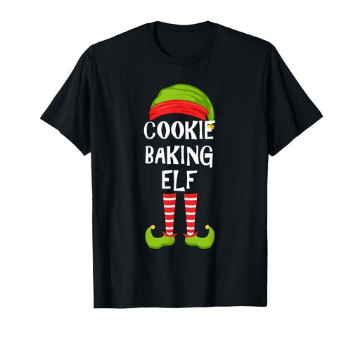 クッキー作りエルフお揃いファミリークリスマスパーティーパジャマTシャツ