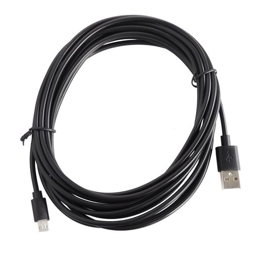 KAUMOマイクロUSB電源ケーブル電源専用コード(マイクロUSB/USBType-A)ブラック4m