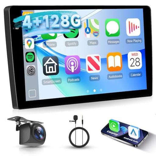 Hodozzy 4G+128G Androidカーステレオ 10インチ 2DIN -IPSタッチスクリーンステレ...