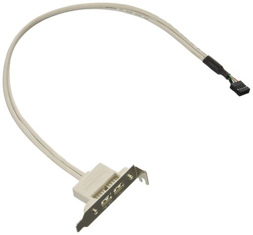 変換名人PCI/ロープロファイルPCIブラケット用USB2.0(x2ポート)延長ケーブルセットPCIB-USB2/2FL