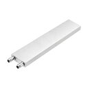DMIOTECH 1個入り 40X240X12MM アルミニウム 水冷プレート コンピュータ冷却用 ポリッシュドラジエター スパウト付き PCクーラー用(2)