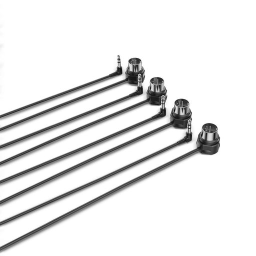 Midi Cable - CMETRSMIDIケーブル-TRSタイプA(3.5mm-1/8インチ)-5ピンDIN、ロープロファイル-狭いスペースに最適な直角の超薄型プラグ-シンセサイザーやペダルボードに最適(4パック90CM)