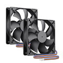 GDSTIMEコンピュータCPUPCケースファン、120MMX25MM12VDC冷却ファン、PWM4ピンプラグ(2個)(2)