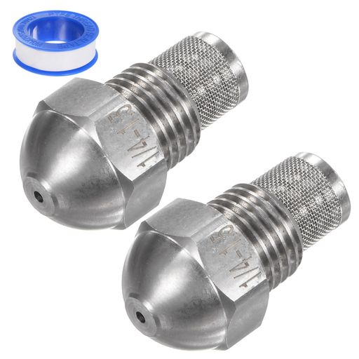 MMETERXITY2パックミストノズル1/4BSPT1.5mmオリフィス径ステンレスフィルタースプレーチップシーリングテープ付き冷却/清掃/コーティング/ガーデン散水アウトドアファインミストノズル