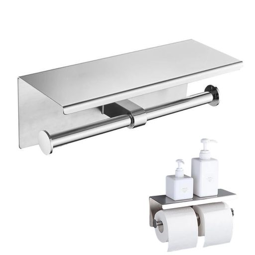 Itisyouトイレットペーパーホルダーペーパータオルホルダーステンレス置き型かけペーパーホルダー(ブラ..