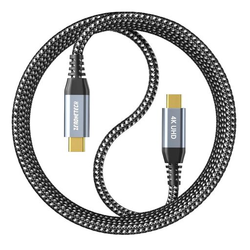 ZeroneTeck USB-C 映像出力対応ケーブル 1MUSB3.2 Gen2 Type-C データ転送ケーブル対応 MacBook Pro/Air iPad