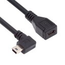 cablecc90度直角ミニUSB5ピンオス-メス延長ケーブルGPSカメラ用30cm(2)