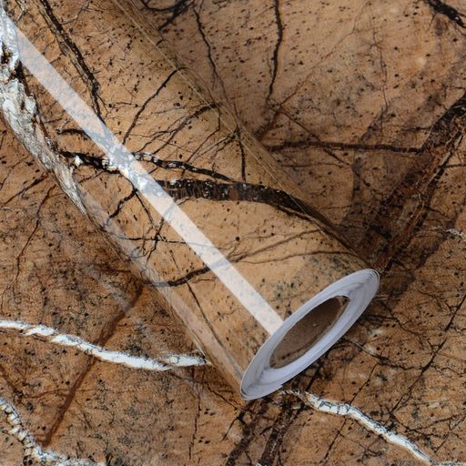 A-b-cil壁紙シール大理石5mx40cmリメイクシートブラウン茶色カッティング大理石調カッティングシートキ..