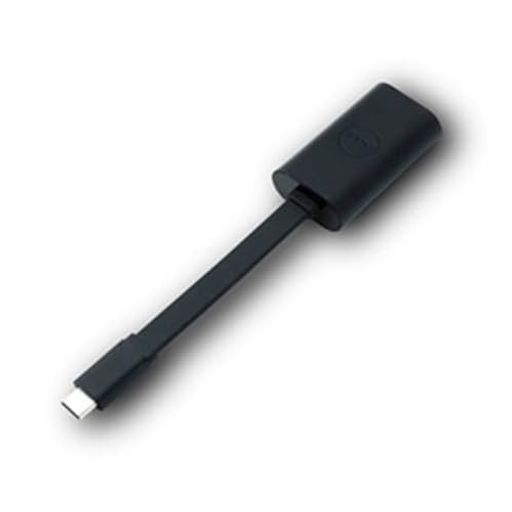 DELL 470-ABND cable interface/gender adapter Gigabit Ethernet USB Type-C Black