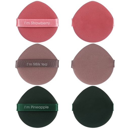 Wimilyクッションファンデパフスポンジ(6個セット)クッションパフメイクパフメイク用スポンジパフ『浮きがちなコンシーラーやファンデも綺麗になじむ!』化粧パフ...