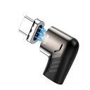 SisyphyマグネットUSB-Cアダプタ、L字型TypeC磁気変換アダプター、USB2.0対応PD3.0120W急速充電480Mbpsデータ転送、McbookPro/Airおよびその他のUSBCデバイス対応