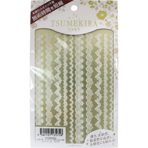 ツメキラ(TSUMEKIRA)ネイル用シールリバーレース1ホワイトNN-LLC-201 ツメキラ(TSUMEKIRA)ネイル用シールリバーレース1ホワイトNN-LLC-201