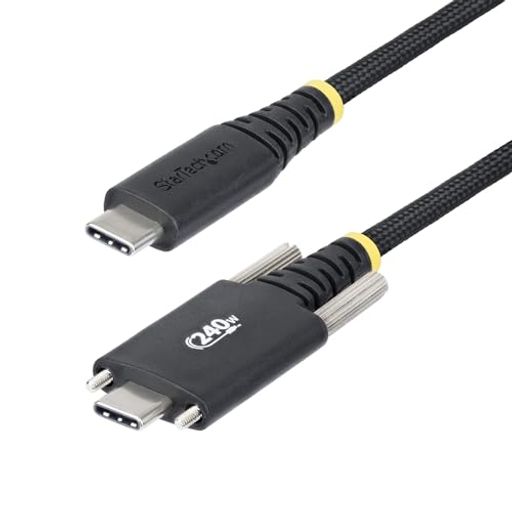 StarTech USB-Cケーブル パネルマウント 2m USB 2.0 Type-C 240W 5A PD USB-IF しなやか&高耐久 高速充電 S2CEPR2M-USBSL-CABLE
