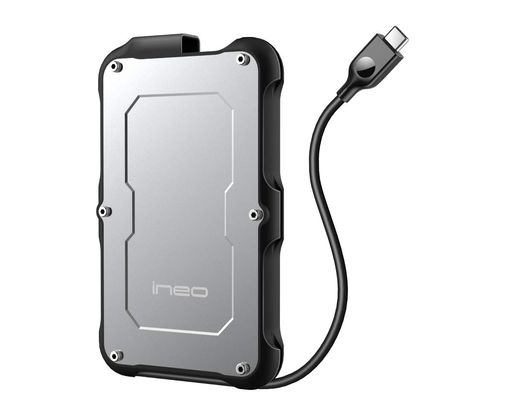 ineo2.5インチUSB3.1Gen2TypeC頑丈な防水&耐衝撃外付けハードドライブエンクロージャ9.5mm&7mmSATAHDDSSD[C2580c]