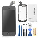 SZMiPhone5Cタッチパネル修理交換用フロントパネルセットフロントガラスデジタイザLCD液晶パネルセット(スピーカー+フロントカメラ+ホームボタン付き)黒