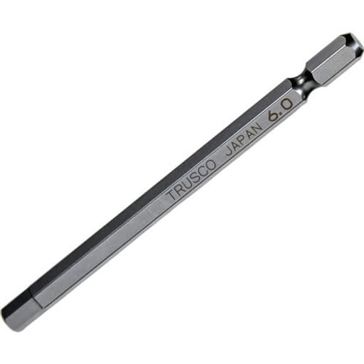 トラスコ中山(TRUSCO) 六角ビット 100L 6.0mm x 10 【ケース販売】 THBM-60