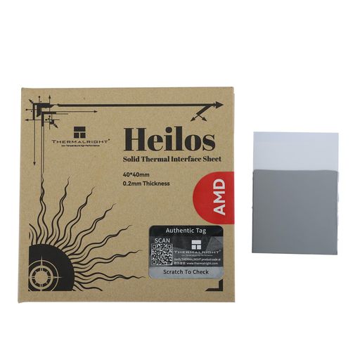 THERMALRIGHT HEILOS CPU/GPU 用ソリッドステート熱伝導性シリコーングリースシート、非導電性、熱伝導率 8.5W/MK、デスクトップ/ラップトップ汎用、 AMD 専用ソリッドサーマルインターフェイスシート(40×40×0.2MM) THERMALRIGHT HEILOS CPU/GPU 用ソリッドステート熱伝導性シリコーングリースシート、非導電性、熱伝導率 8.5W/MK、デスクトップ/ラップトップ汎用、 AMD 専用ソリッドサーマルインターフェイスシート(40×40×0.2MM)