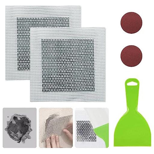 LOYELEY壁穴補修キットリペアプレート2枚入り壁修理パッチ天井修理パッチ壁穴補修用壁紙穴埋め壁穴埋め..