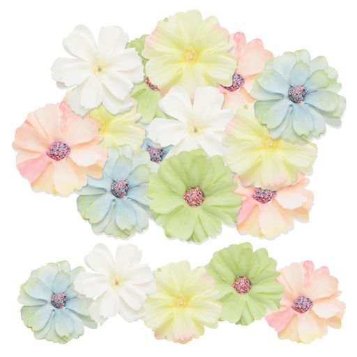 seimeinokiフェイクフラワー100枚セット桜造花春飾り花びらパーツ青、緑、ピンク、白、黄色クラフト結..