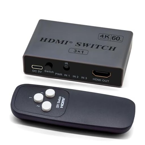 4K@60Hz対応: 高解像度4K@60Hzと HDR、HDCP2.2に対応し、鮮明な映像品質を実現 3入力1出力: 3台のHDMI機器を1台のディスプレイに接続可能で、簡単に切り替えが可能 音声対応: Dolby/DTSオーディオフォーマットをサポートし、臨場感のあるサウンドを実現 簡単操作: リモコン付きで離れた場所からの操作が可能、プラグアンドプレイで設定不要 電源供給: 付属のUSB給電ケーブルで安定した動作を実現、自動切替機能搭載で便利 重要なお知らせ:輸送上の理由により、リモコンには電池が同梱されておりません。AAA電池をご自身でご購入ください