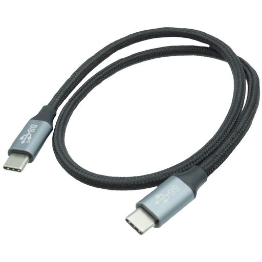 エスエスエーサービス USB3.2 Gen2x2対応 Type-C オス-オス ケーブル 約50cm SU3-TCC50GK