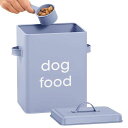NAVARIS ペットフードストッカー 保存容器 犬 餌入れ - フードコンテナ 蓋付き収納ボックス ドッグフード 大容量 収納 - 計量カップ付 容量5.9L...