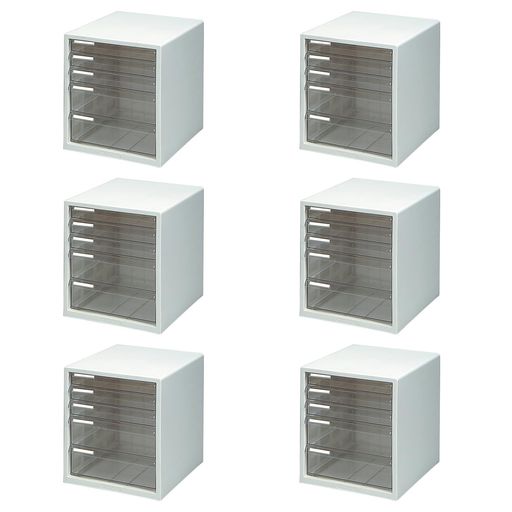 [外寸(約)] W:278xD:340xH:343mm [引き出し内寸(約)] 浅型W:241xD:313xH:37mm 深型W:241xD:313xH:81mm [製品質量(約)] 2.3kg [材質] 本体:ポリプロピレン、引き出し:ポリスチレン [引き出し数] 浅:3段、深:2段
