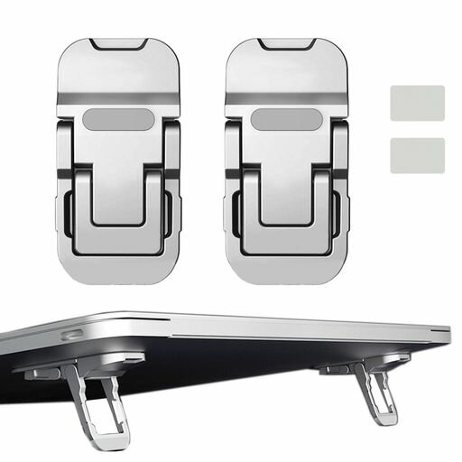 AIFOEVERノートパソコンスタンドノートPCスタンド冷却パッド貼り付け折り畳み人間工学三段階調亜鉛合金..