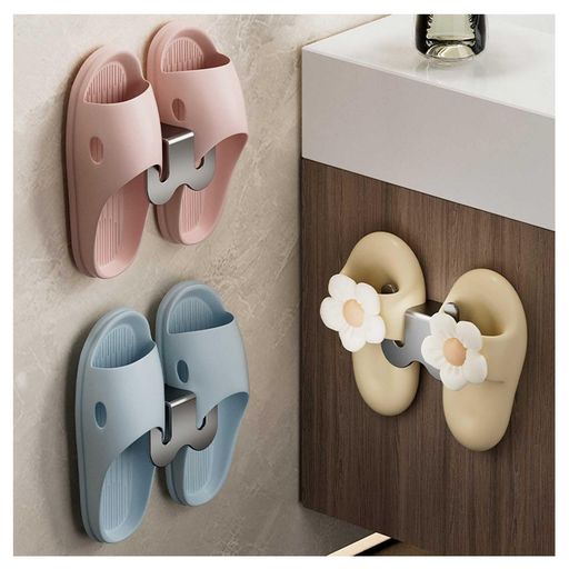 壁掛けスリッパラック3個セットスリッパラック強力粘着式錆びない耐久性抜群穴開け不要簡単取り付け引..