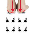 O脚X脚インソール4足8枚疲れない衝撃吸収中敷きO脚X脚対策インソールO脚対策グッズ立ち仕事スポーツメンズレディースハーフ型