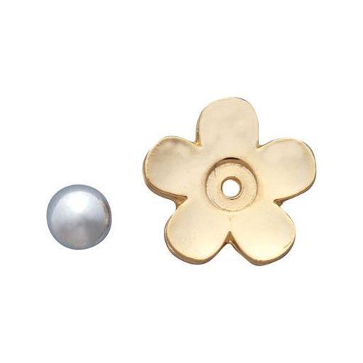 プリティーネイルネイルアートパーツデイジーMゴールド2個