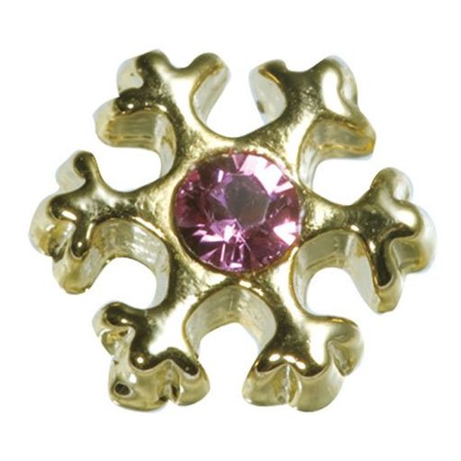 プリティーネイルネイルアートパーツスノークリスタルSSローズゴールド5個