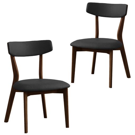 AIROSJAPANアイロスジャパンダイニングチェア2脚セットラバーウッド無垢材ウォールナット色RISE