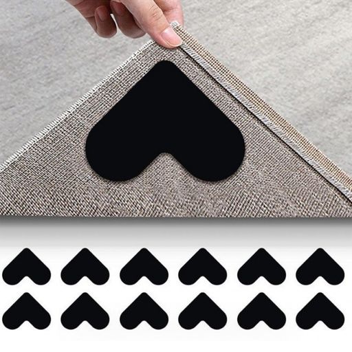 Doyimeカーペット滑り止めシート12枚【ネット加固・跡残らない・繰り返し使用でき・床に傷つけない】ラグマット滑り止めテープカーペット滑り止めシートマット・絨毯・ソファ等いろん…