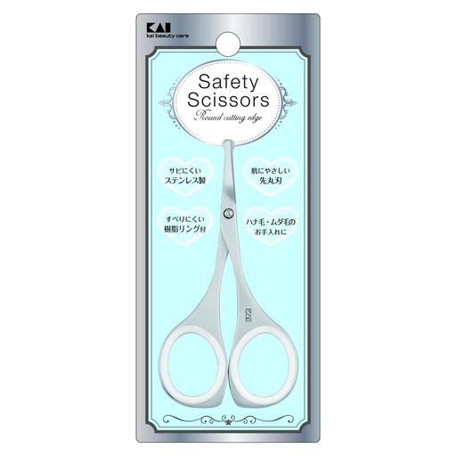 原産国:中国 内容量:1個 女性向けの指穴サイズで、すべりにくい樹脂リングを装着した金属の鼻毛用ハサミです。 20g