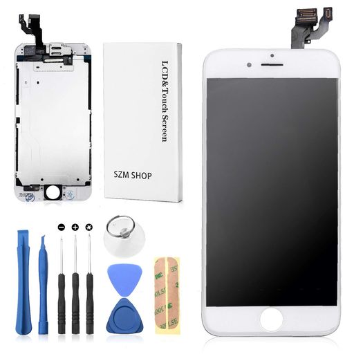 SZMIPHONE6修理交換用タッチパネルフロントパネルセットフロントガラスデジタイザLCD液晶パネルセット(スピーカー+フロントカメラ付き)ホームボタン付きません(6-白) SZMIPHONE6修理交換用タッチパネルフロントパネルセットフロントガラスデジタイザLCD液晶パネルセット(スピーカー+フロントカメラ付き)ホームボタン付きません(6-白)
