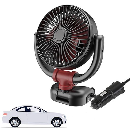 Raksonic車用扇風機シガーライターソケット扇風機24V3枚羽根強風量360°角度調節可能空気循環取り付け簡単クリエイティブユーティリティカー車内車用静音設計熱中症対策車SUVトラック用