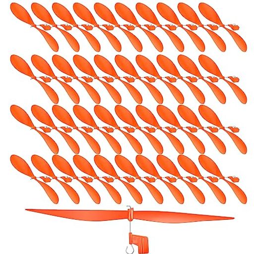 Libimaプラスチックプロペラ40個STEMアクティビティ用折りたたみ防止プロペラブレードゴムバンドフック..
